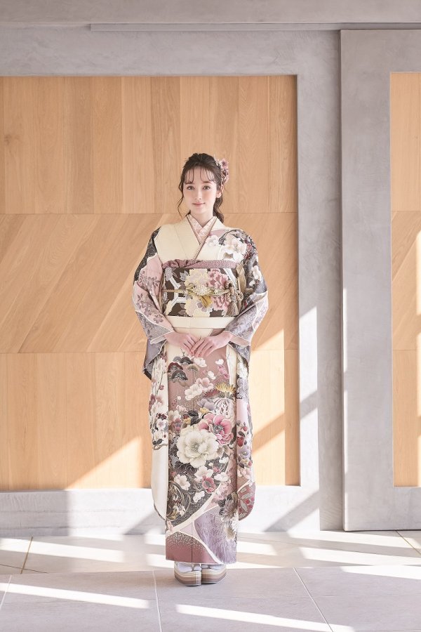 2025正絹振袖　プチブラン№.38807 さくらピンク - 画像 (2)