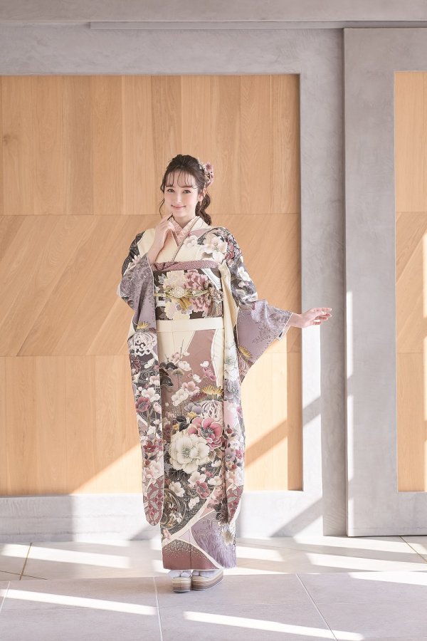 2025正絹振袖　プチブラン№.38807 さくらピンク