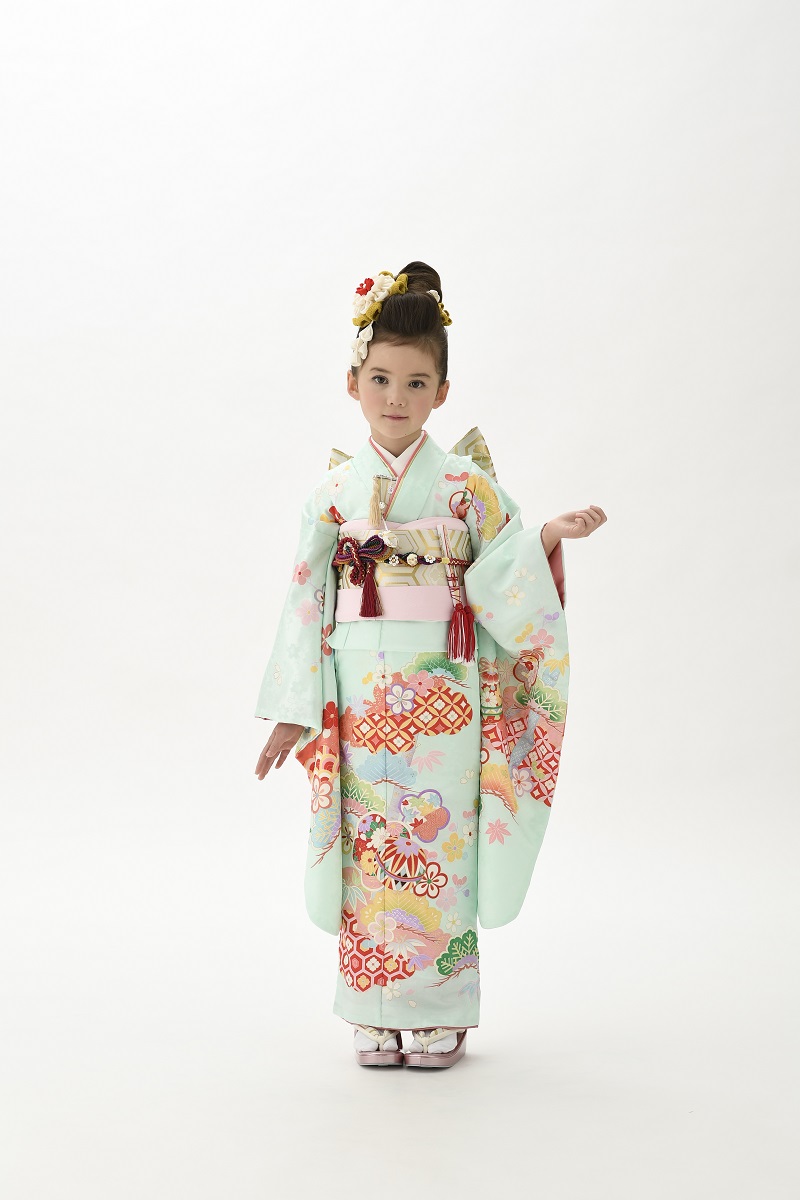 花うさぎ7歳きもの HM-2松竹梅【ミント】