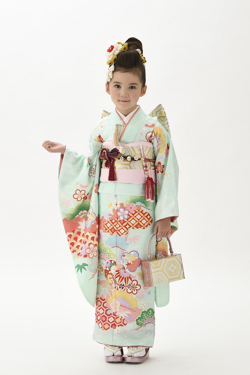 花うさぎ7歳きもの HM-2松竹梅【ミント】 - 画像 (5)