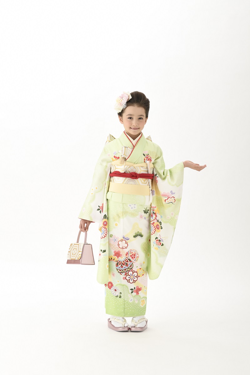 花うさぎ7歳きもの　HO-3【ヒワ】