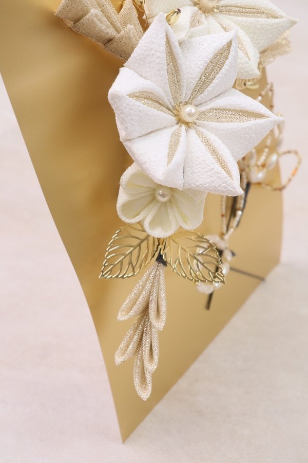 髪飾り大人用 つまみ RCH0624-a白金 - 画像 (2)