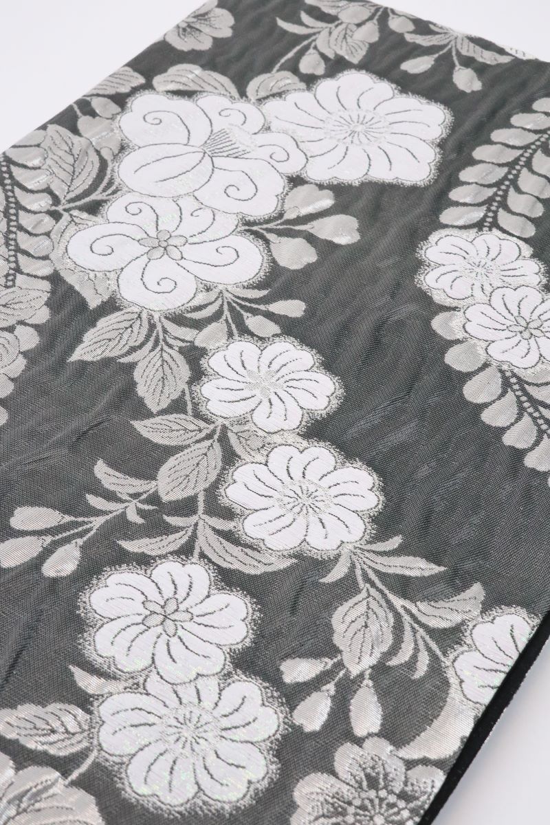 袋帯【正絹】振袖用袋帯 辻が花RO2410-OS20a 墨色 - 画像 (4)