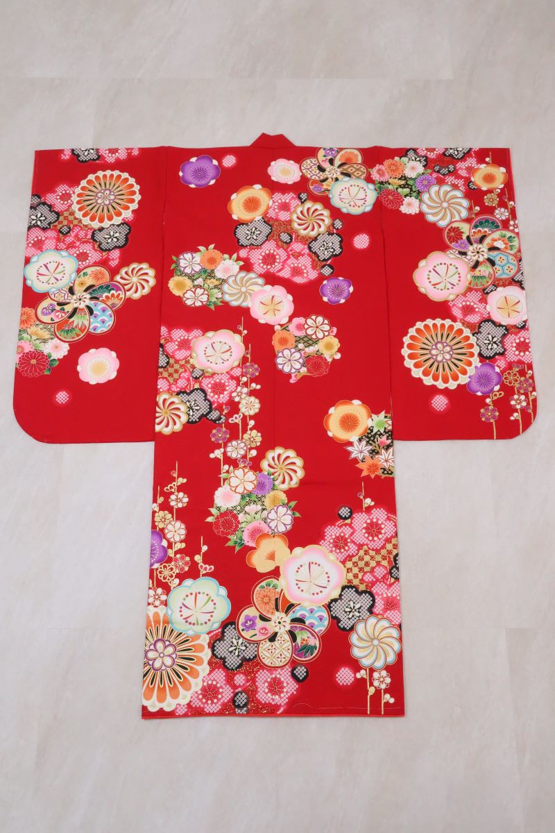 しゃれっこ 7歳きもの -№.「760」赤 - 画像 (2)