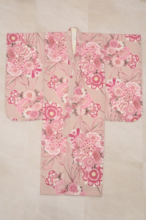 【特別現品】7才四つ身「RTG2412-7a」ﾍﾞｰｼﾞｭﾋﾟﾝｸ