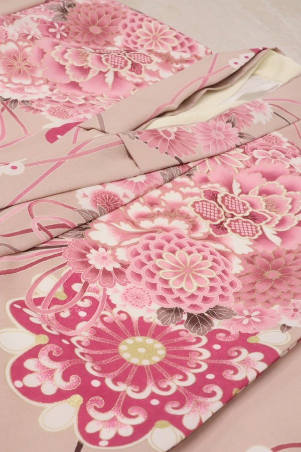 【特別現品】7才四つ身「RTG2412-7a」ﾍﾞｰｼﾞｭﾋﾟﾝｸ - 画像 (2)