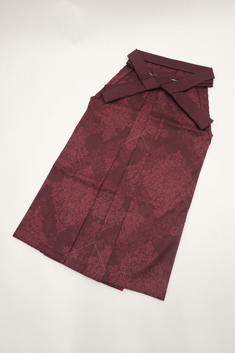 卒業袴 ダマスクシルエット RMO2507-C ワイン - 画像 (2)