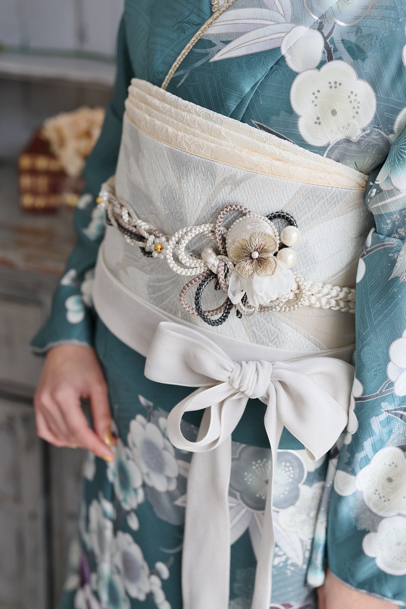 正絹振袖ラフィネモカ RF-31 -グレイシュ・ラグーン- - 画像 (6)