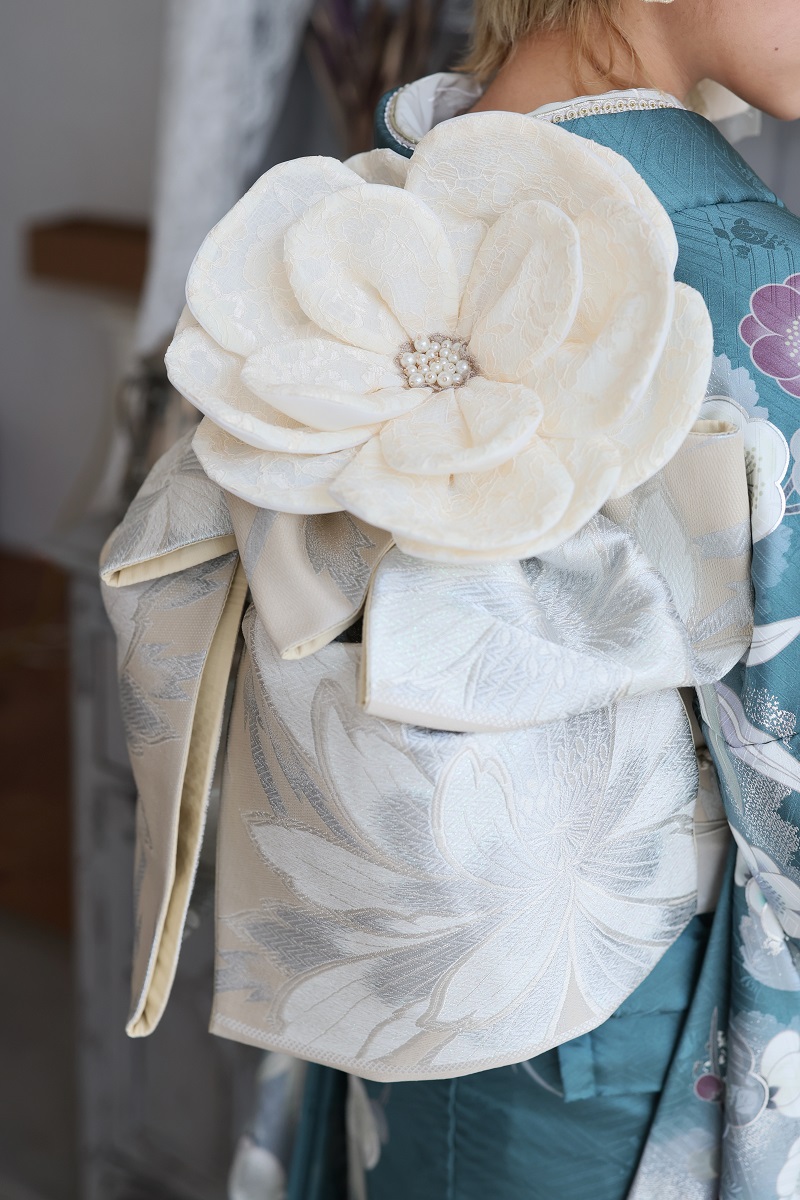 正絹振袖ラフィネモカ RF-31 -グレイシュ・ラグーン- - 画像 (7)