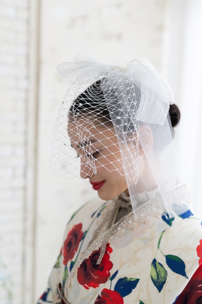 【ラフィネオリジナル】チュールネット髪飾り -2colors- - 画像 (2)