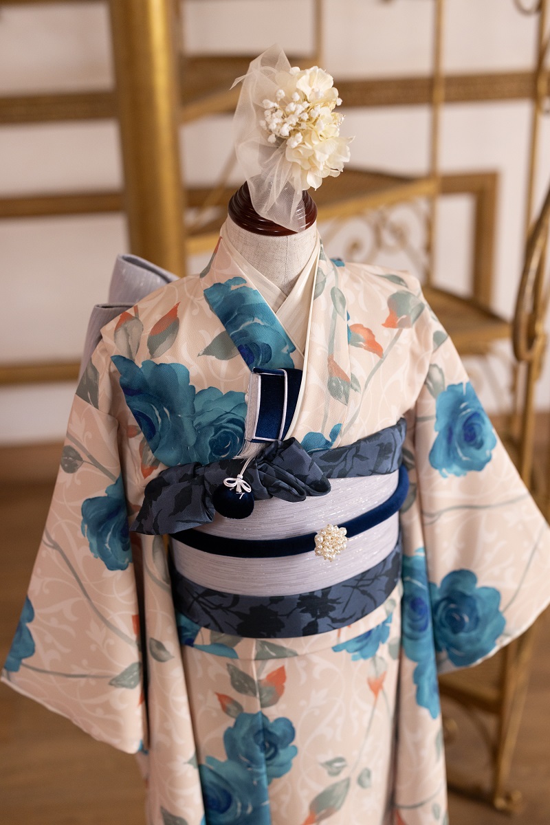 【現品】ラフィネココ・ロザリー 7歳きもの RC620-B【ﾍﾞｰｼﾞｭ青】 - 画像 (3)