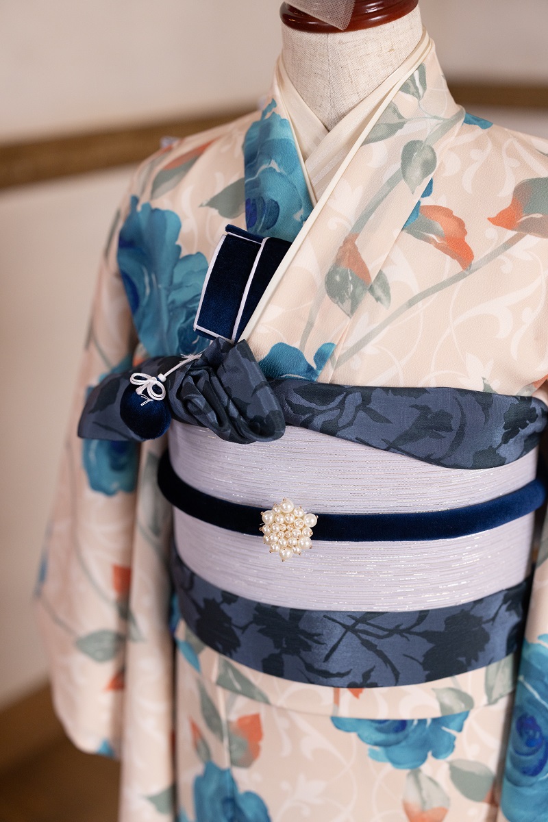 【現品】ラフィネココ・ロザリー 7歳きもの RC620-B【ﾍﾞｰｼﾞｭ青】 - 画像 (5)