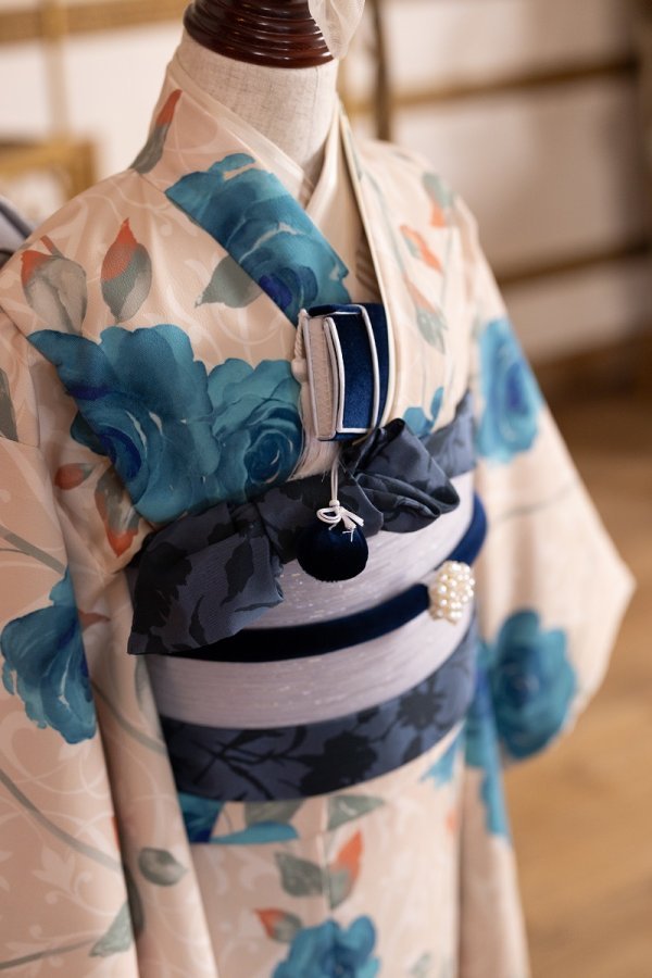 【現品】ラフィネココ・ロザリー 7歳きもの RC620-B【ﾍﾞｰｼﾞｭ青】 - 画像 (6)