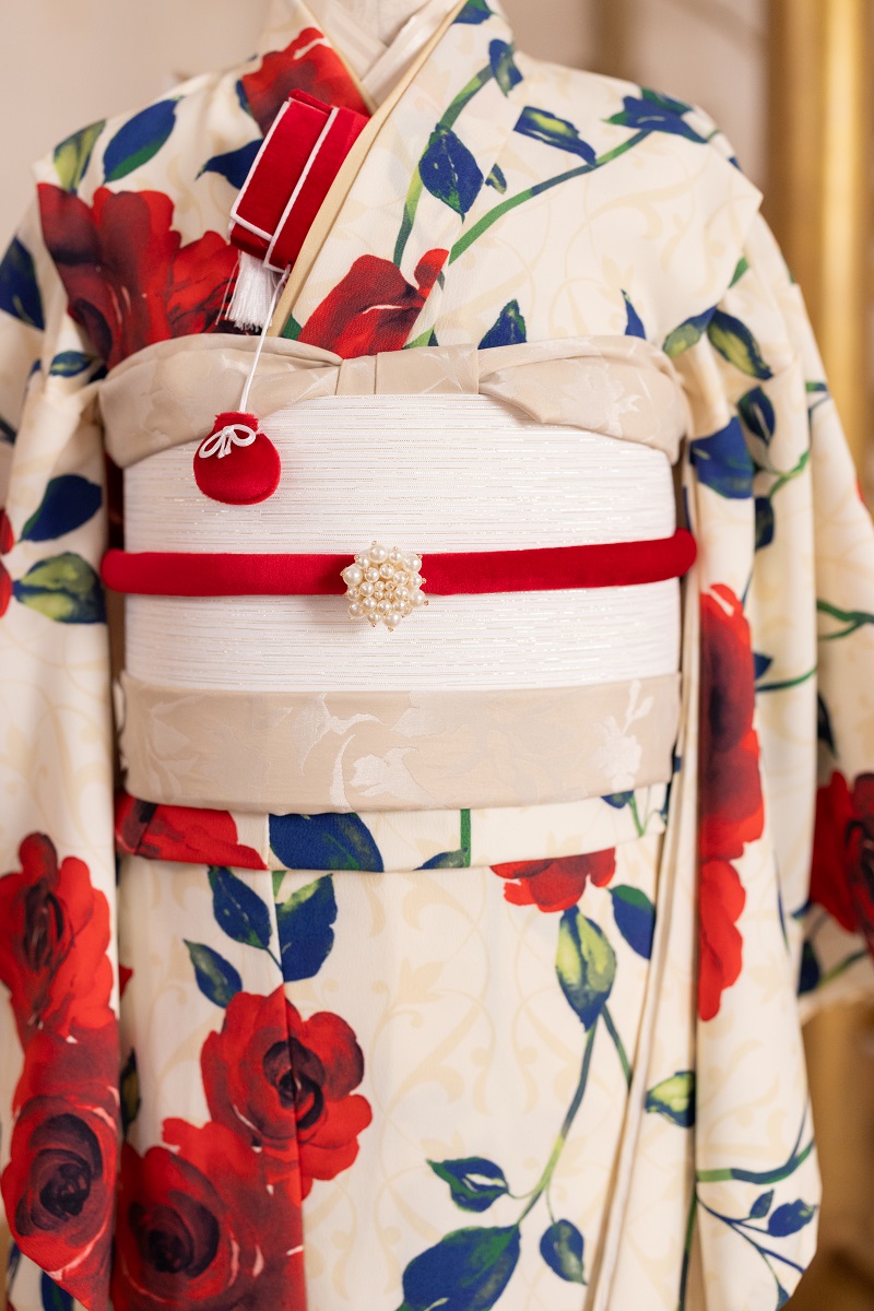 【現品】ラフィネココ・ロザリー 7歳きもの RC620-A【白赤】 - 画像 (10)