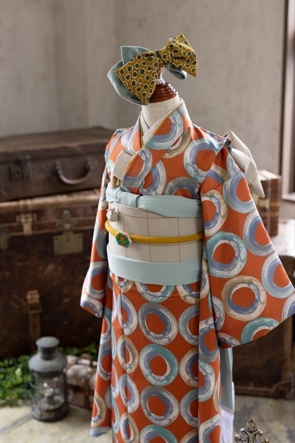 【アウトレット】【現品】ポッピン・ドーナッツ-popin‘ donuts-ファミリー 7歳きもの RC660-A - 画像 (3)