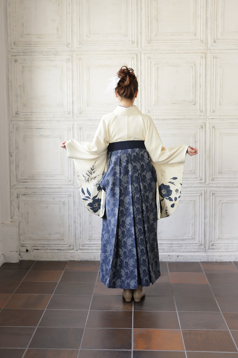 ラフィネモカ卒業袴 ラフィネモカRH-79【ネイビー】 87cm/S - 画像 (3)