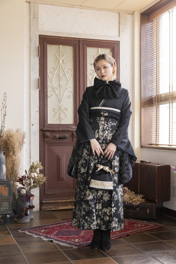 ラフィネモカ卒業袴 RH-80【黒】87cm/S