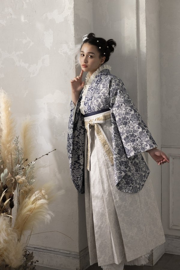 ラフィネモカ卒業袴 ラフィネモカ RH-78【白グレー】