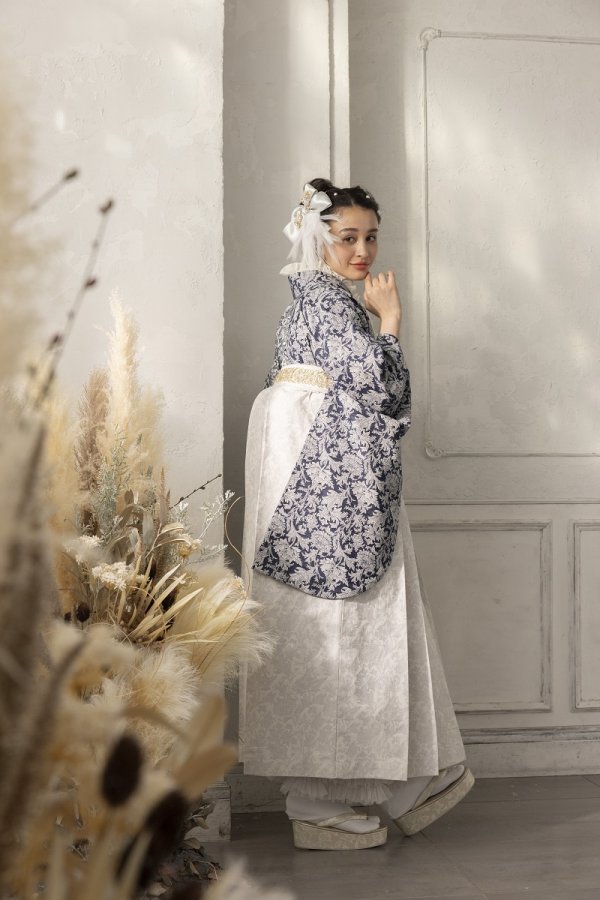 ラフィネモカ卒業袴 ラフィネモカ RH-78【白グレー】 - 画像 (2)