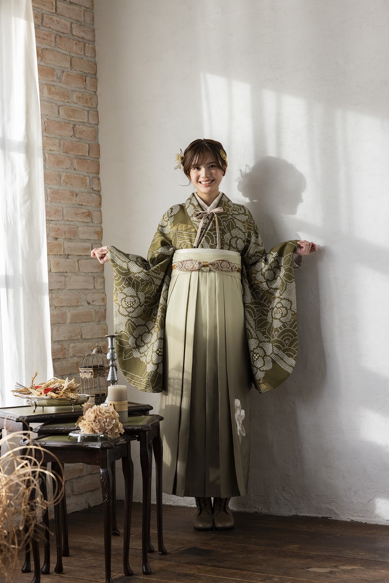 ラフィネモカ二尺袖 ラフィネモカ クラシックRM-136【モスグリーン】