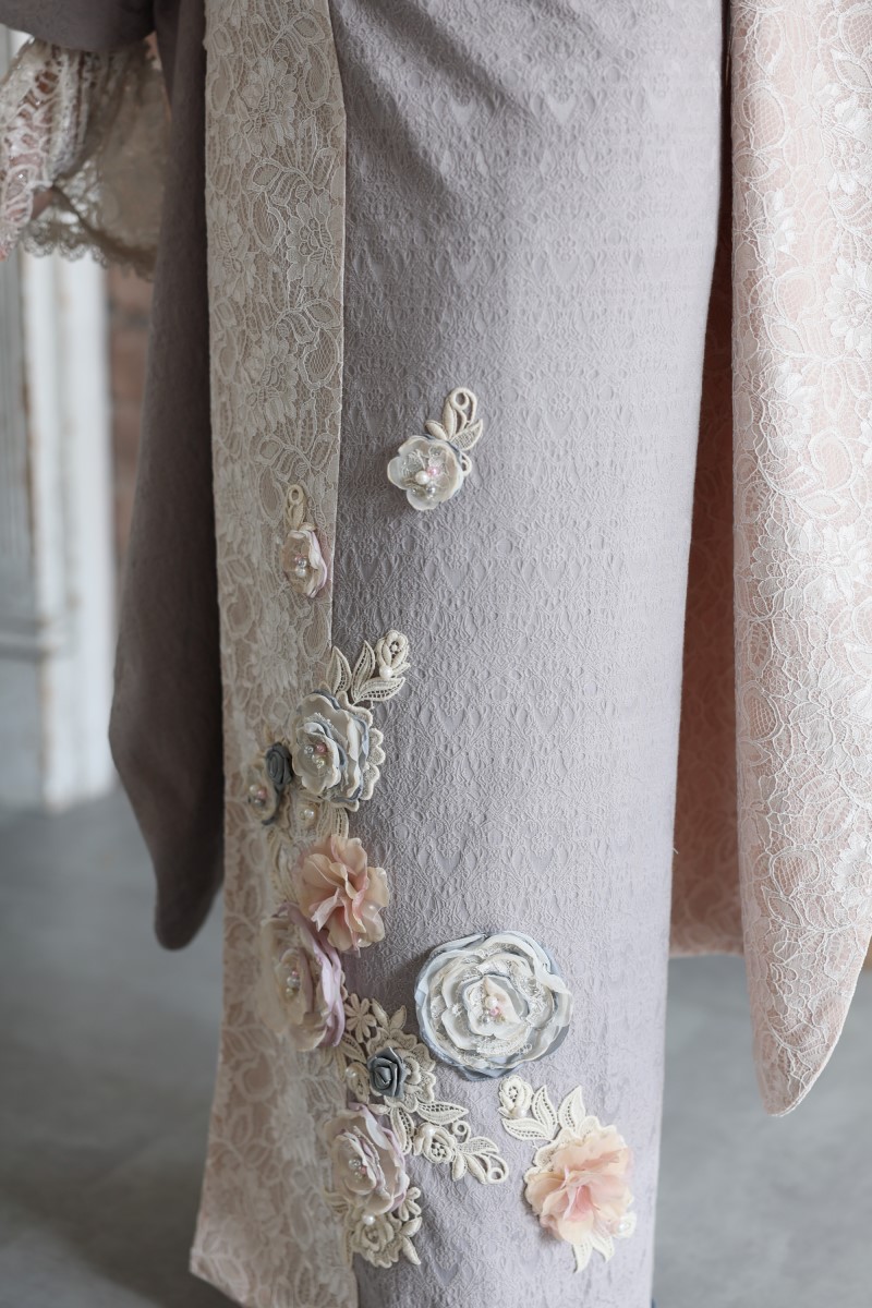 合繊振袖ラフィネモカ GF-51 -レース&ジャガード- - 画像 (8)