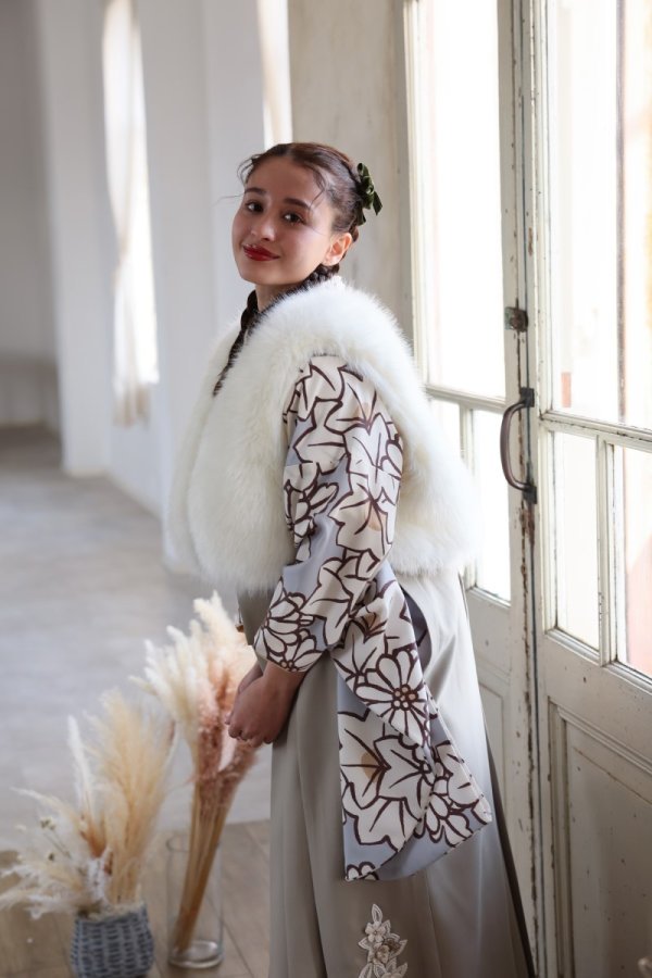 【アウトレット】ラフィネモカ二尺袖/卒業袴 レディース ファー ベスト - 画像 (4)