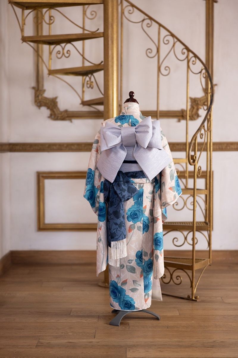 【現品】ラフィネココ・ロザリー 7歳きもの RC620-B【ﾍﾞｰｼﾞｭ青】 - 画像 (2)