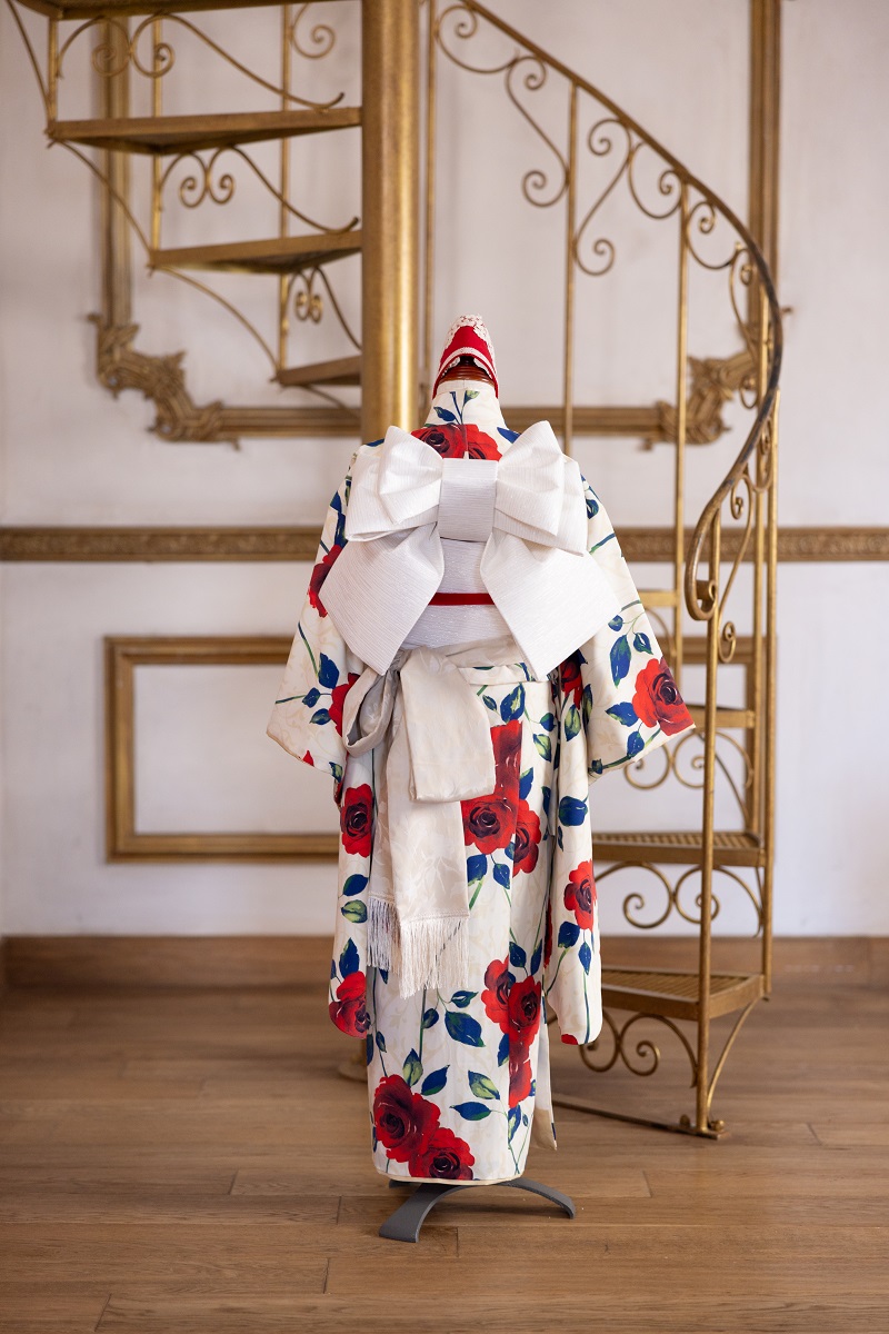 【現品】ラフィネココ・ロザリー 7歳きもの RC620-A【白赤】 - 画像 (2)