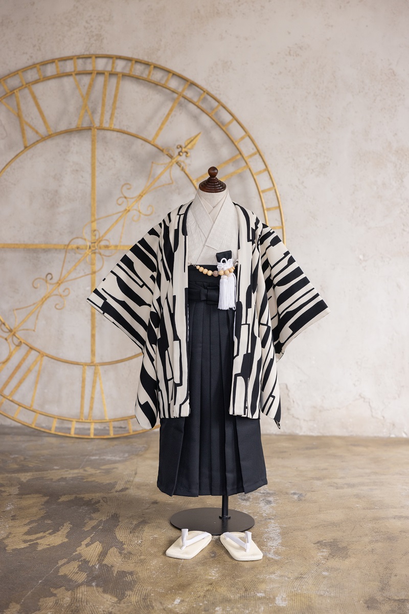 【現品】ラフィネ×花わらべ10歳男児セット-「C:白黒」