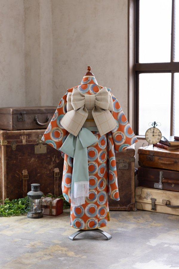 【アウトレット】【現品】ポッピン・ドーナッツ-popin‘ donuts-ファミリー 7歳きもの RC660-A - 画像 (2)