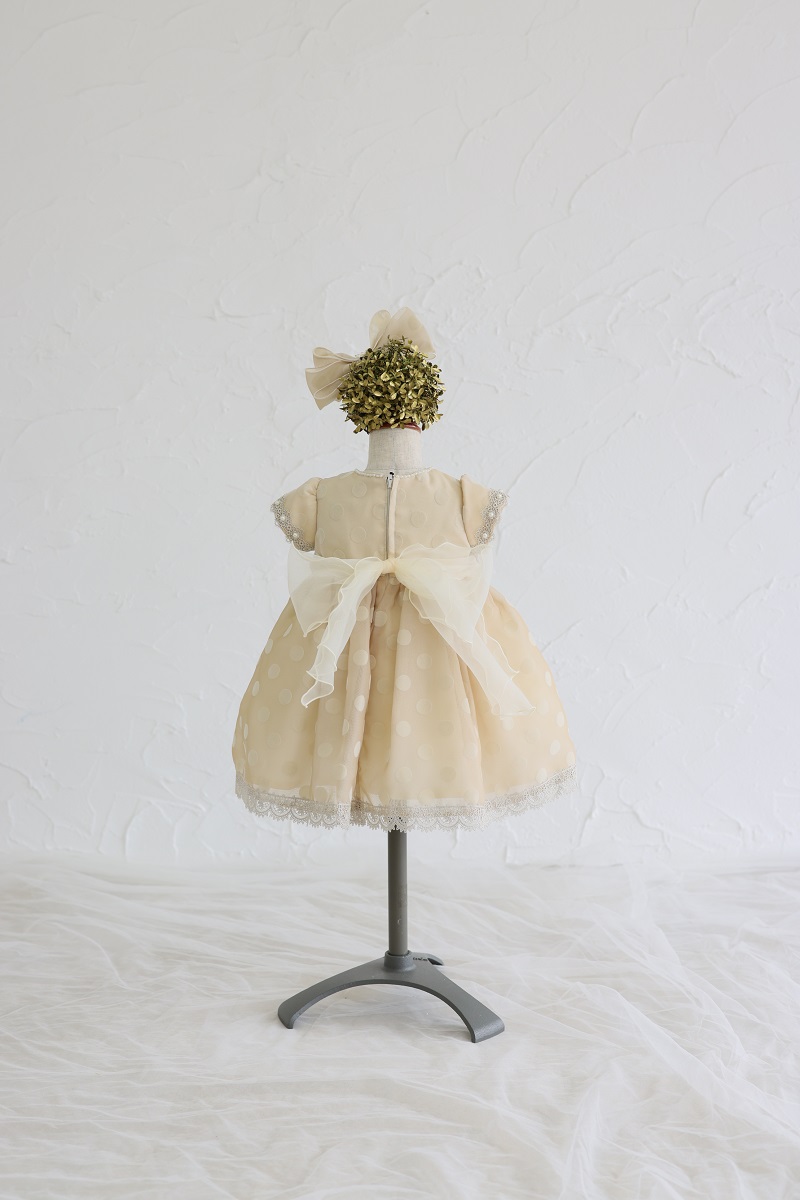 【現品80cm】ショートドレスR-138 アイボリー - 画像 (3)