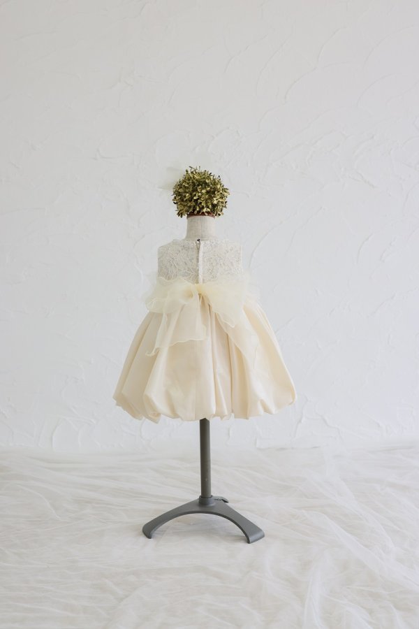 【現品80cm】ショートドレスR-144 アイボリー - 画像 (3)