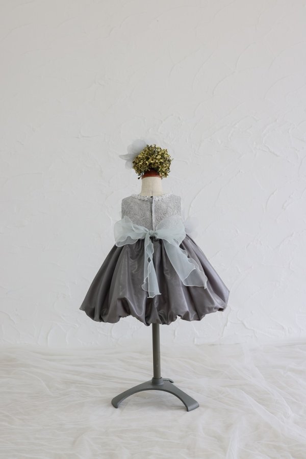 【現品100cm】ショートドレスR-144 グレー - 画像 (3)