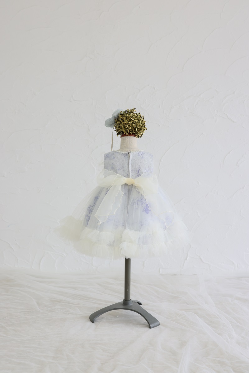 【現品80cm】ショートドレスR-140 ブルー - 画像 (3)