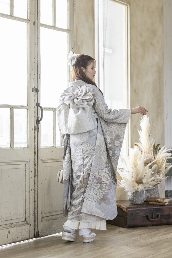 正絹振袖ラフィネモカ RF-28 -ムーンストーン- - 画像 (10)