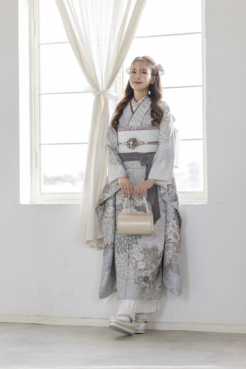 正絹振袖ラフィネモカ RF-28 -ムーンストーン- - 画像 (11)