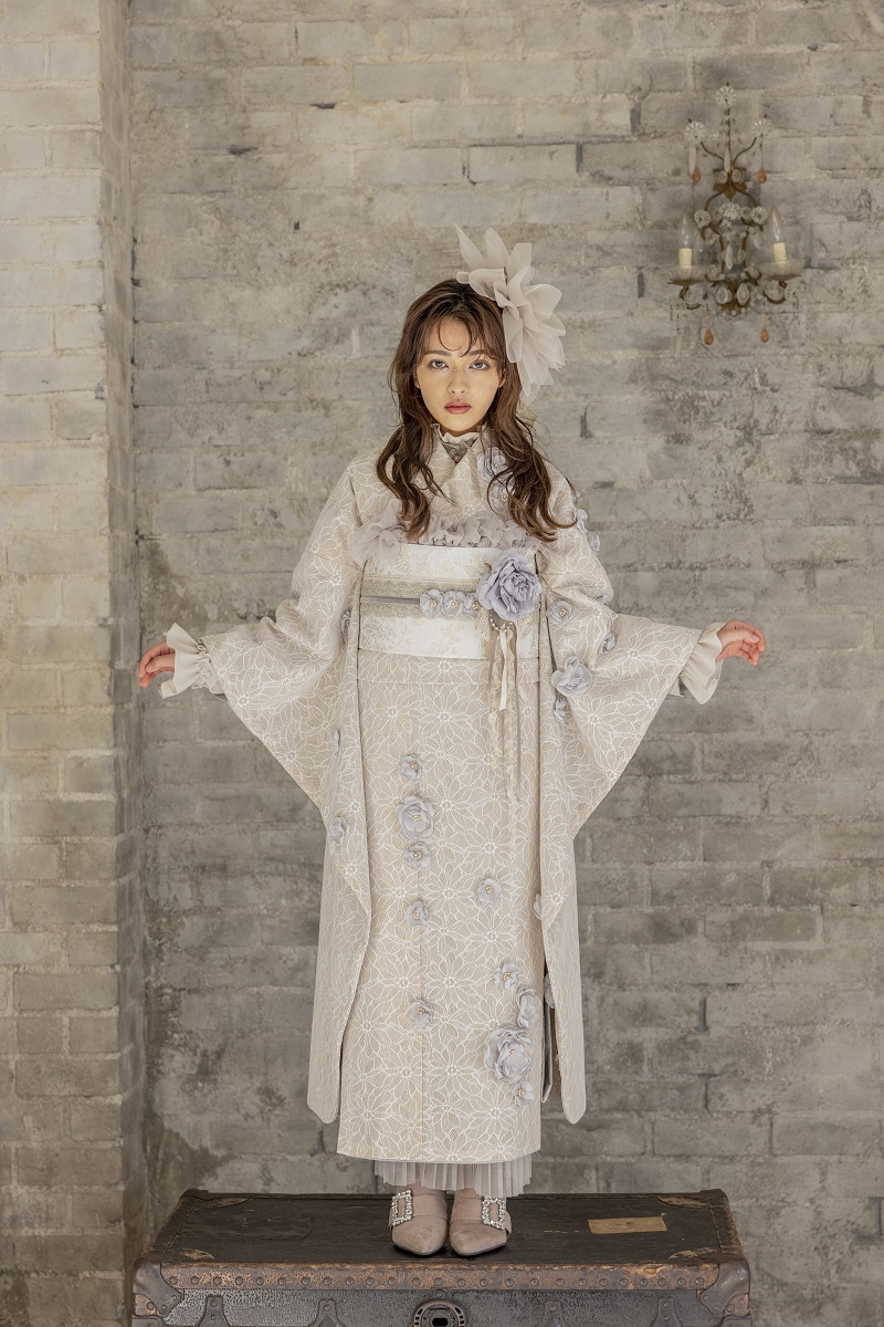 合繊振袖ラフィネモカ GF-56 -フィオラ・ドール-【アイボリー】 - 画像 (10)