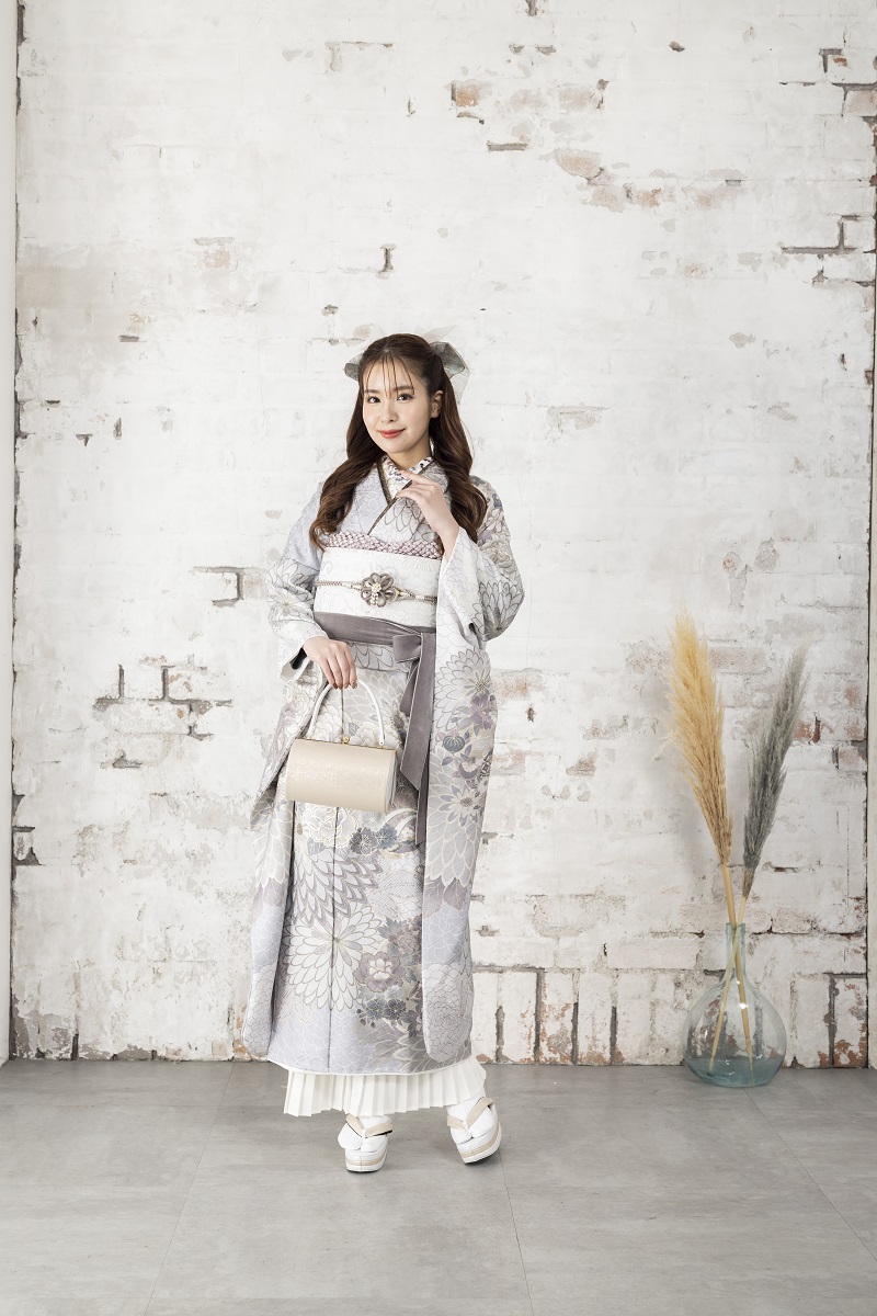 正絹振袖ラフィネモカ RF-28 -ムーンストーン-