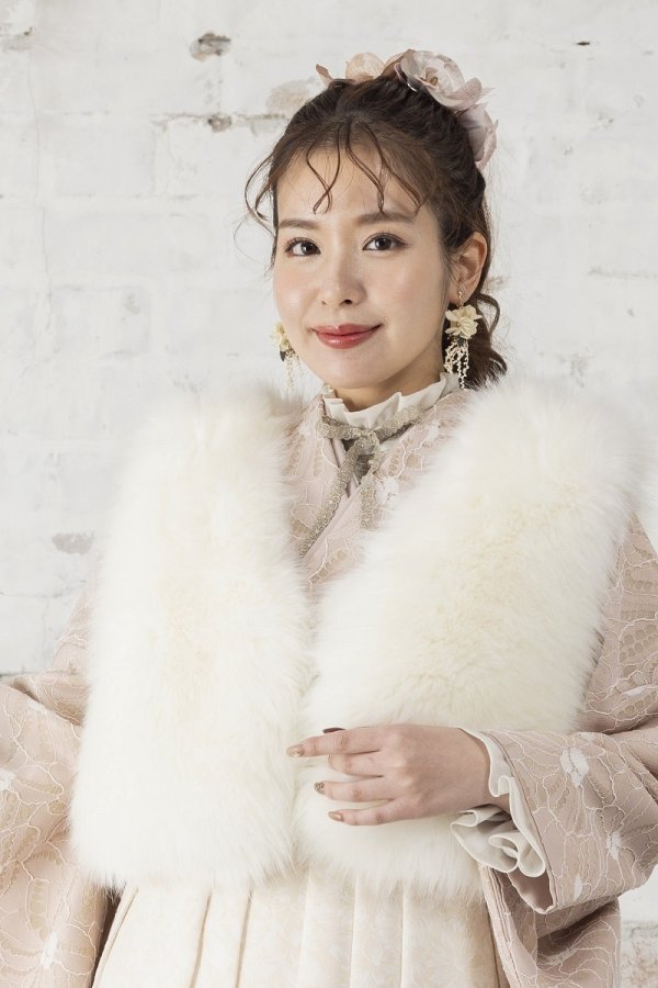 【アウトレット】ラフィネモカ二尺袖/卒業袴 レディース ファー ベスト - 画像 (2)