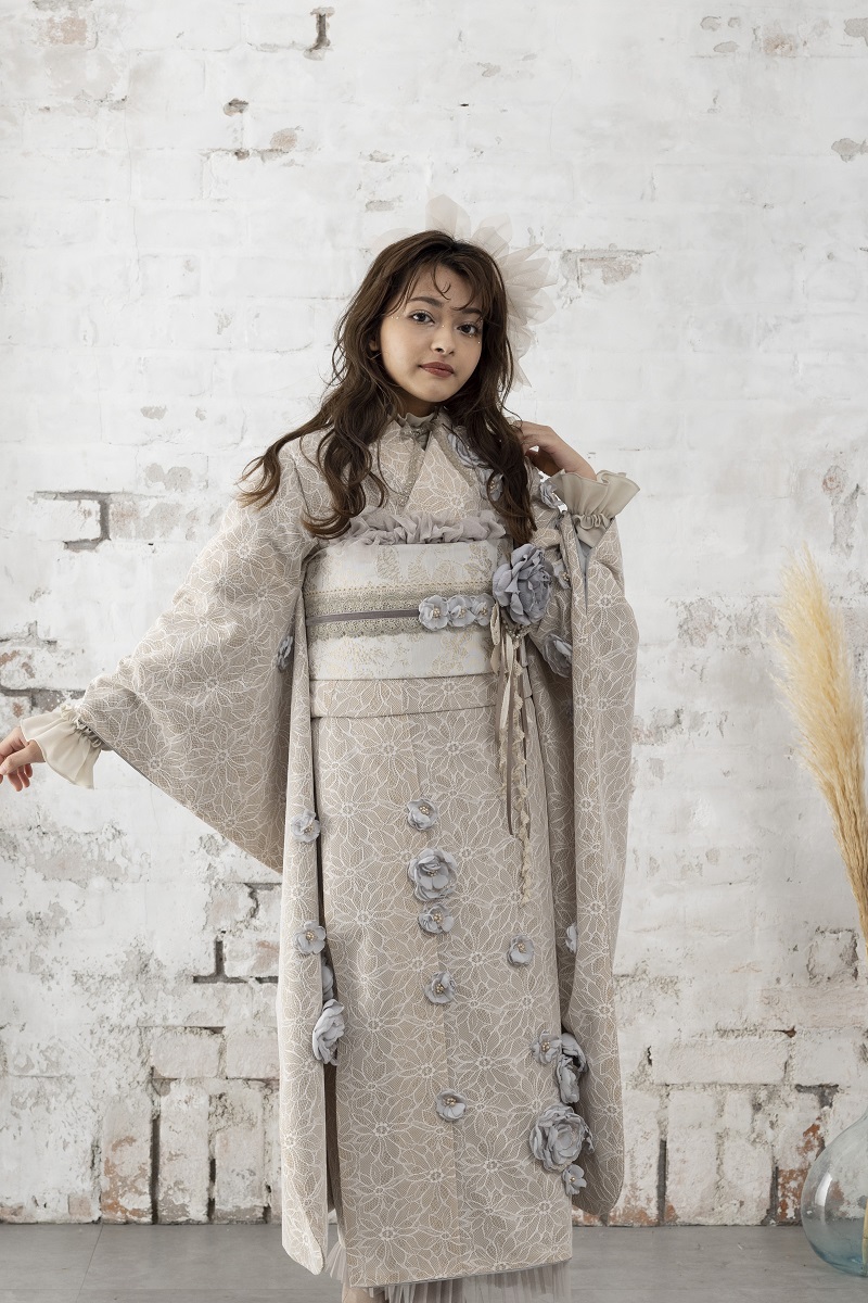 合繊振袖ラフィネモカ GF-56 -フィオラ・ドール-【アイボリー】 - 画像 (5)