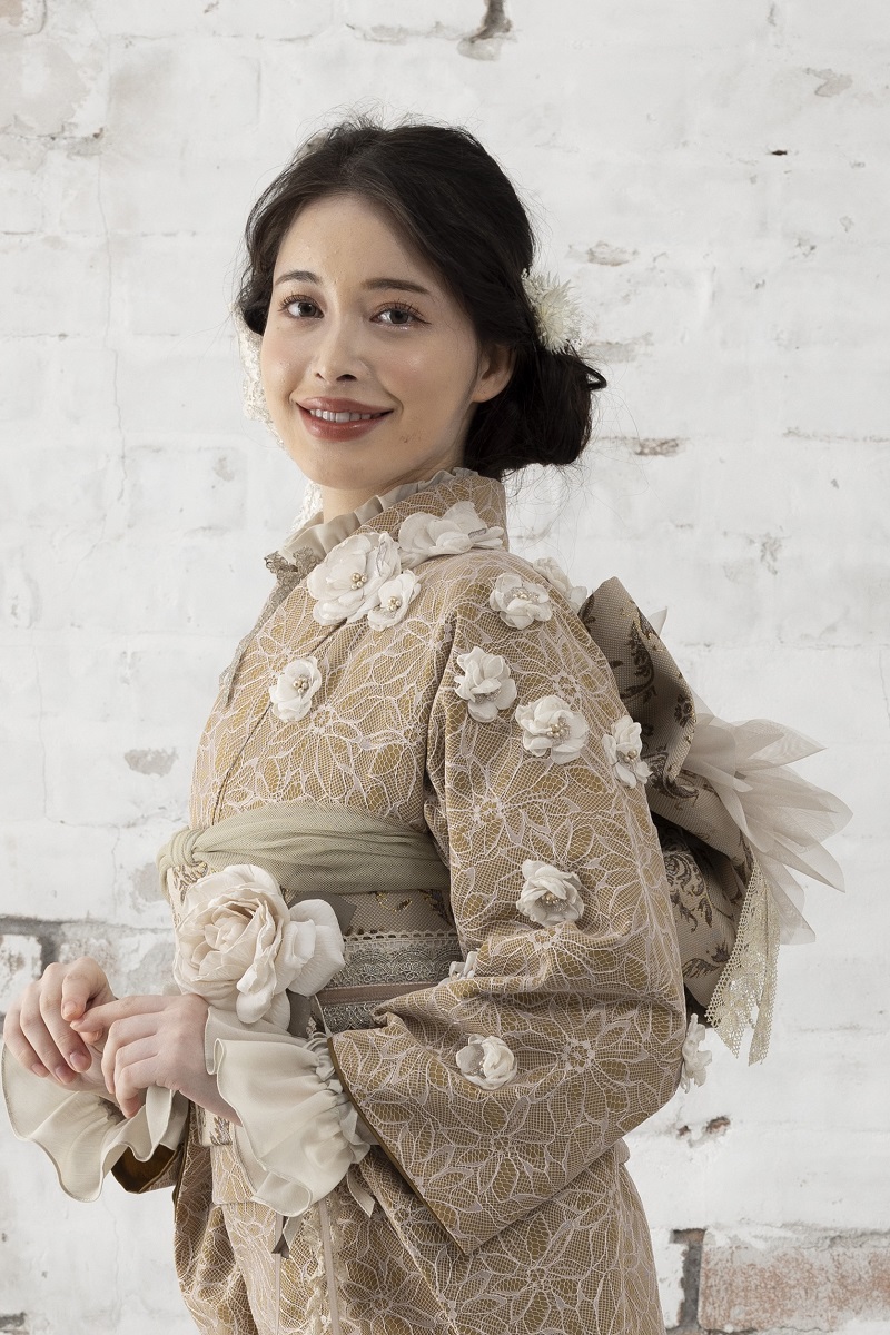 【ｱｳﾄﾚｯﾄ】合繊振袖ラフィネモカ GF-57 -フィオラ・ドール- - 画像 (4)