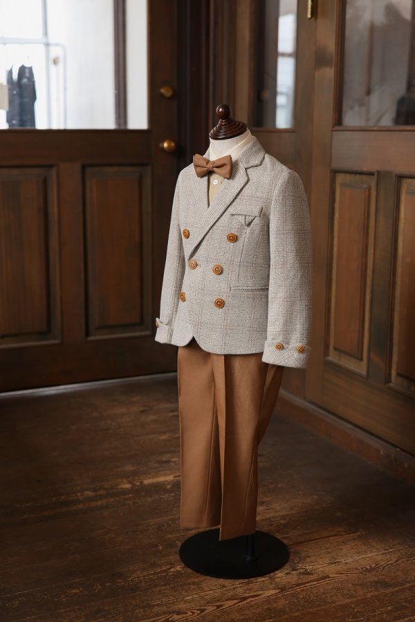 【現品110㎝】キッズタキシード　RT-043　ベージュ