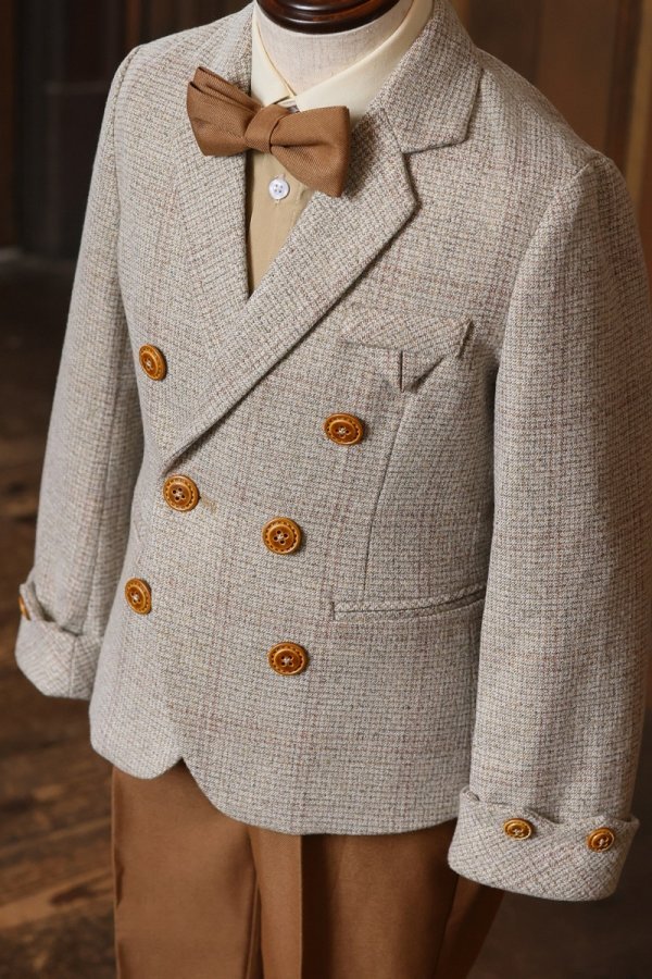 【現品110㎝】キッズタキシード　RT-043　ベージュ - 画像 (5)