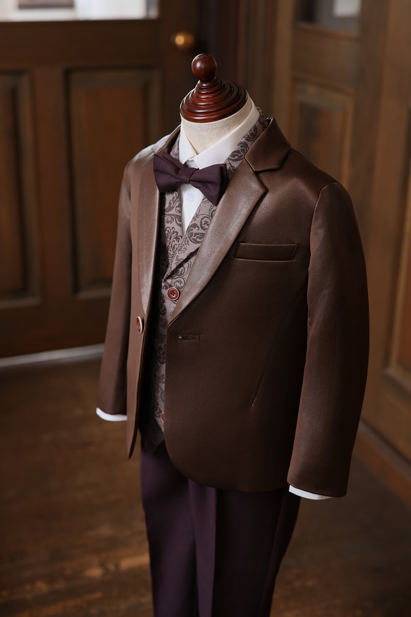 【現品110㎝】キッズタキシード RT-042 ブラウン - 画像 (3)