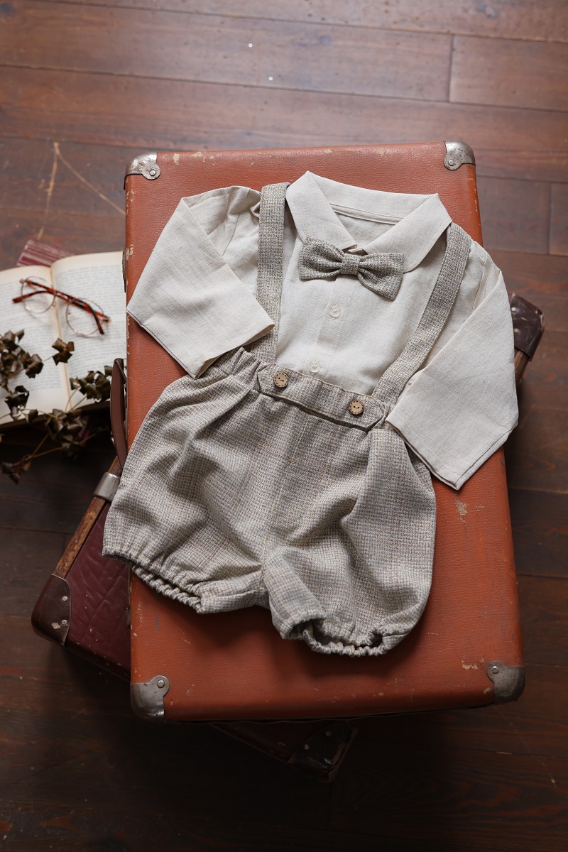 【現品70・80㎝】ベビータキシード RTB-033 ベージュ