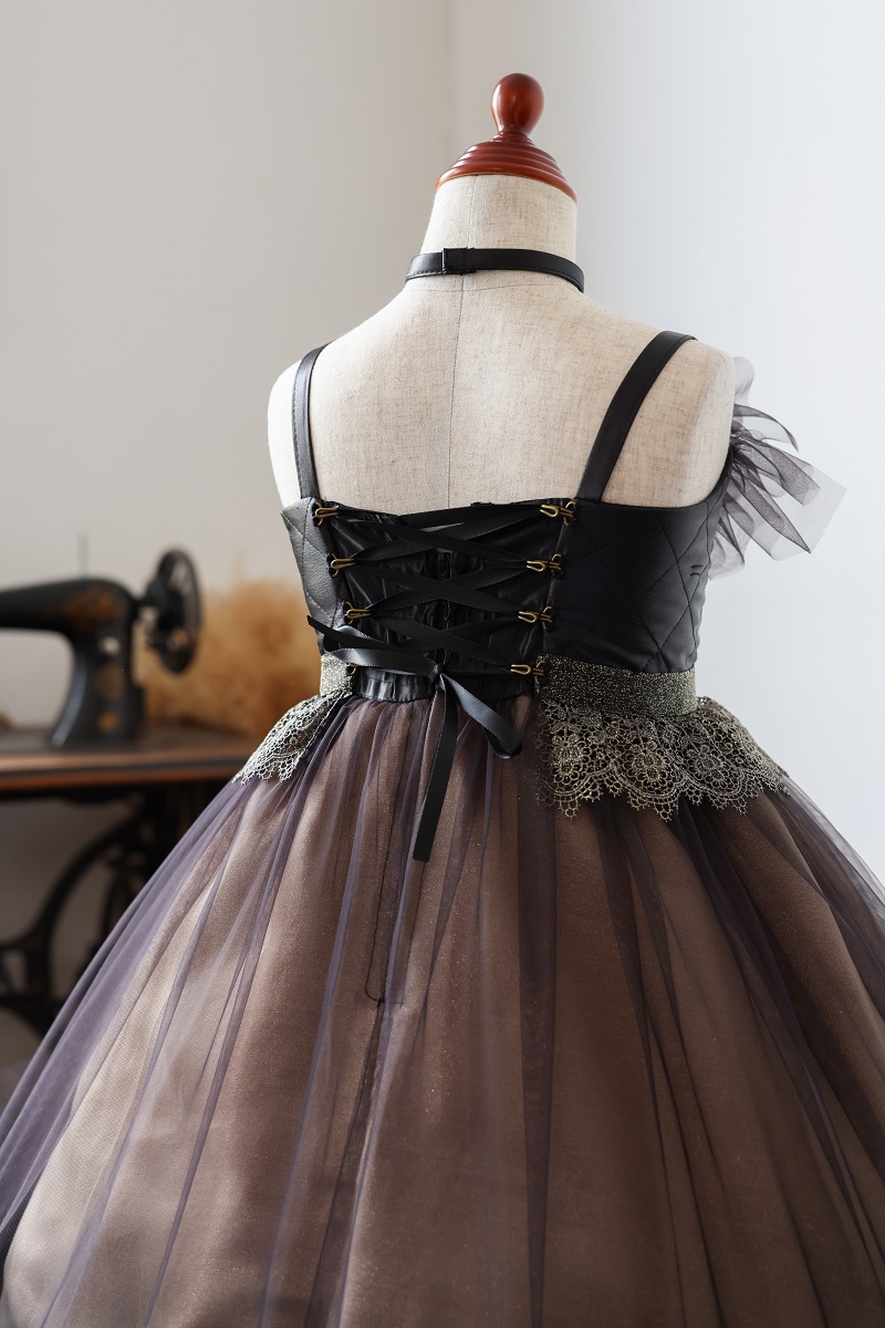 【現品120㎝】ロングドレスR-131 ブラック - 画像 (6)