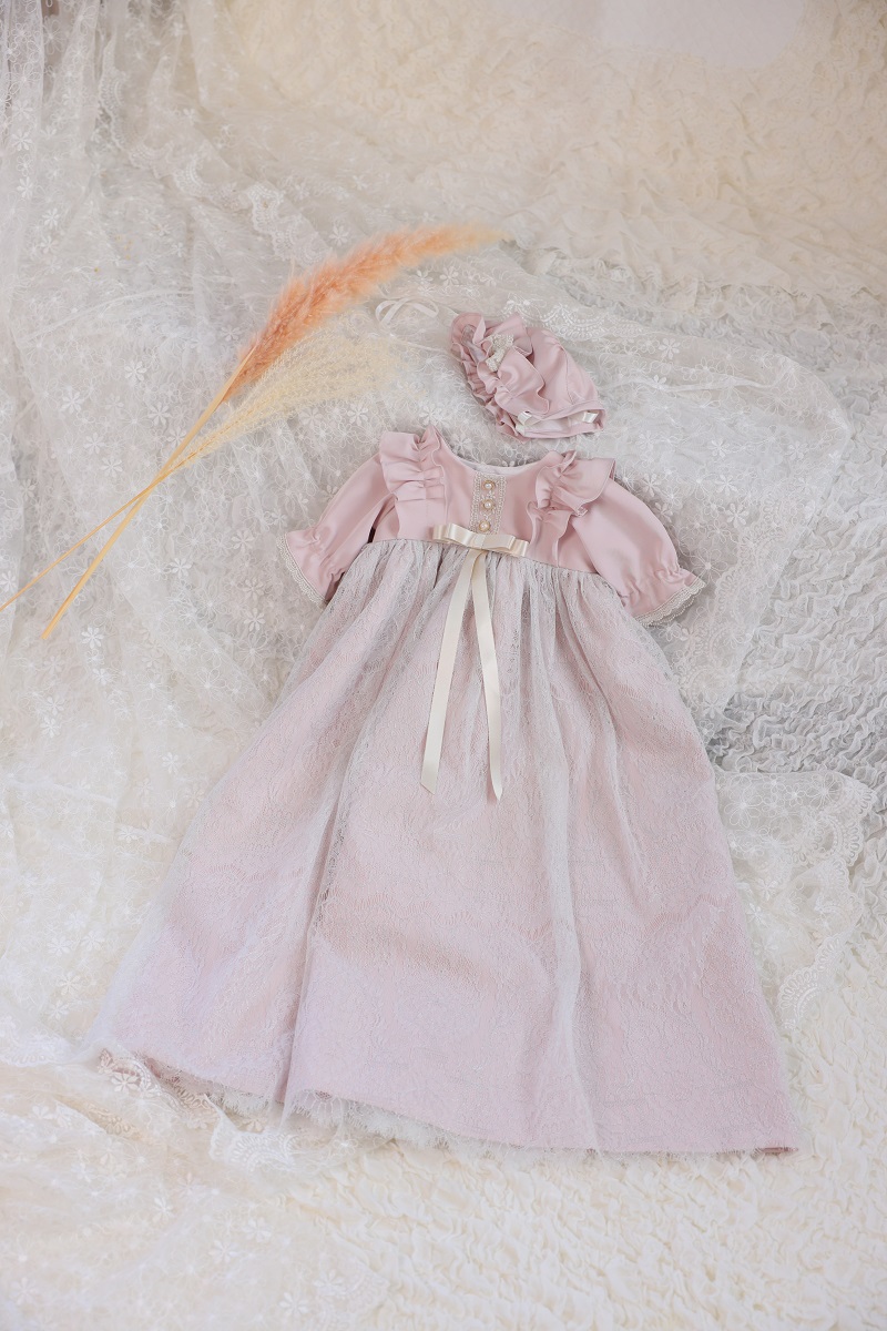 【現品60cm】ベビードレスRB-834 ピンク - 画像 (2)