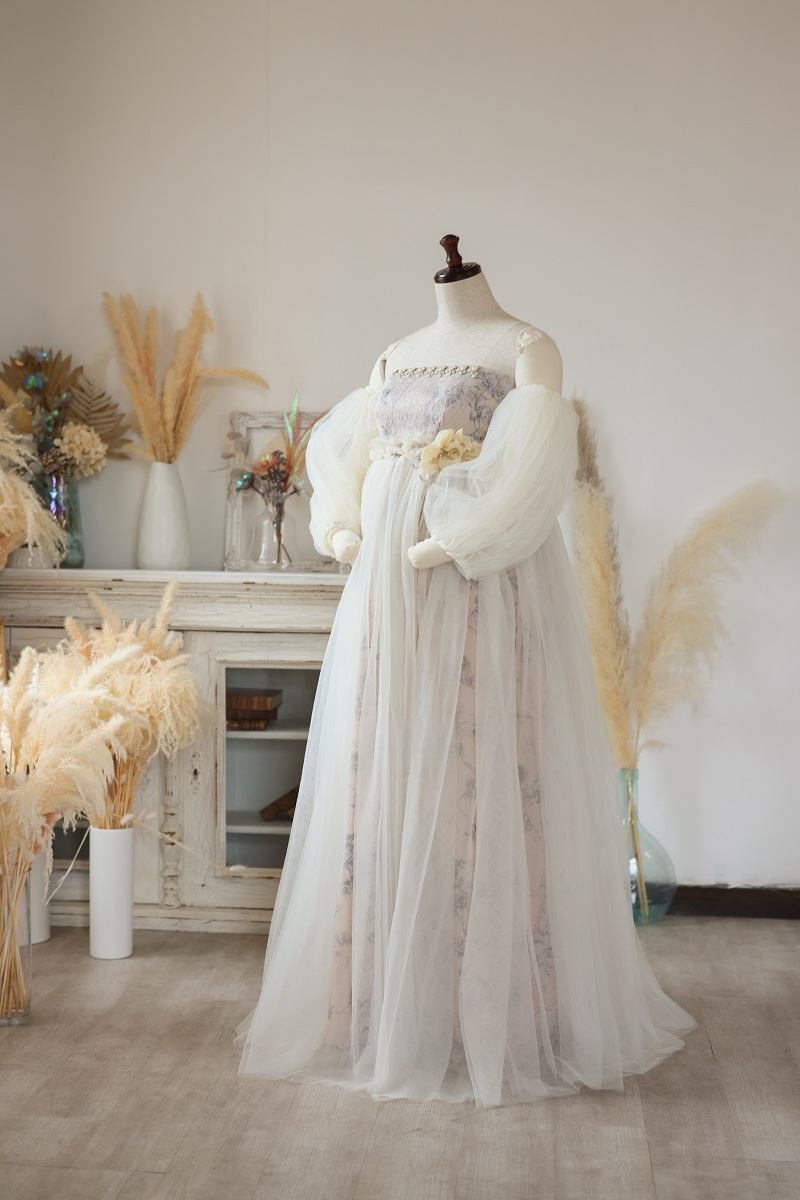 【現品】マタニティードレス R-2018 ベージュ