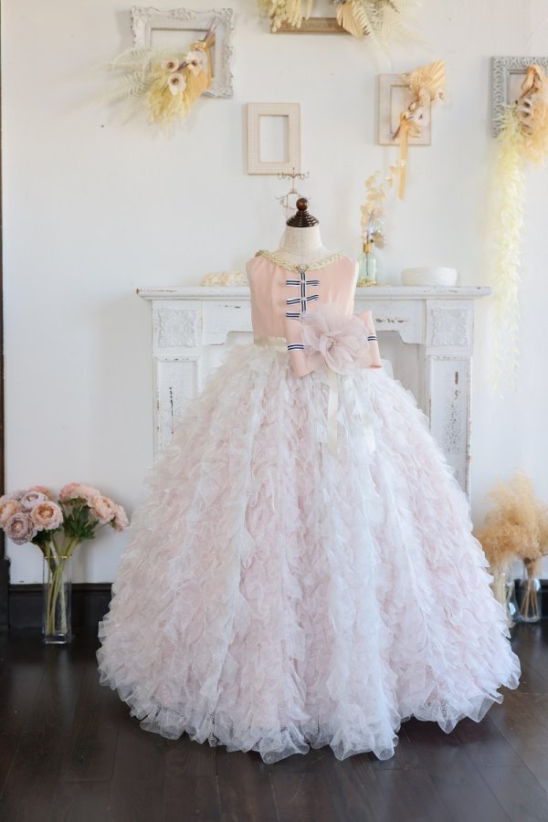 【現品120㎝】ロングドレスR-134 ピンク