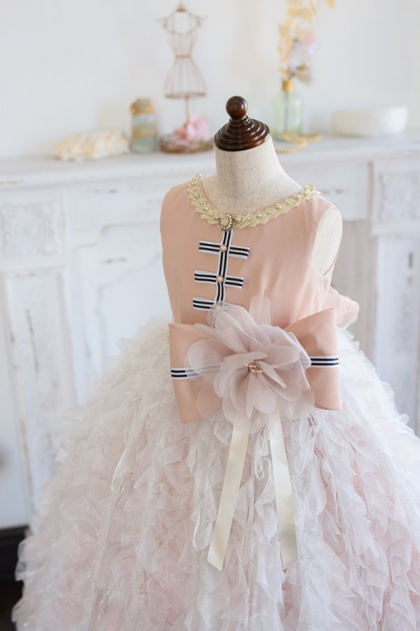 【現品120㎝】ロングドレスR-134 ピンク - 画像 (3)